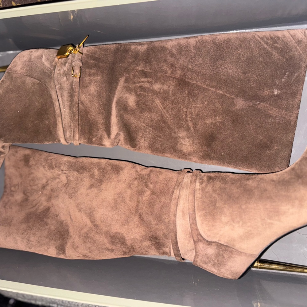 Tom Ford Brown Over the Knee Boots